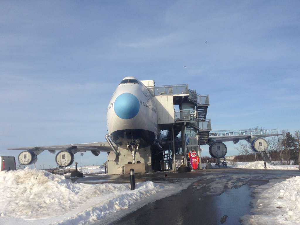 Отель-самолет в Стокгольме.